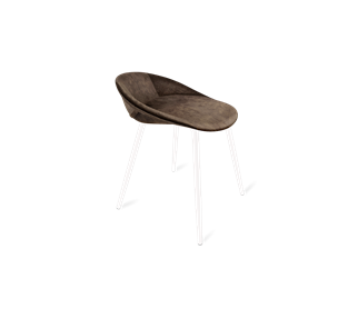 Обеденный стул SHT-ST19-SF1 / SHT-S95-1 (кофейный трюфель/белый муар) в Твери