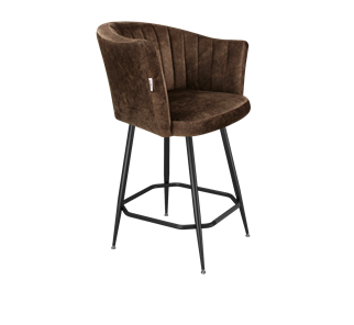Полубарный стул SHT-ST42-1 / SHT-S148-1 (кофейный трюфель/черный муар) в Твери