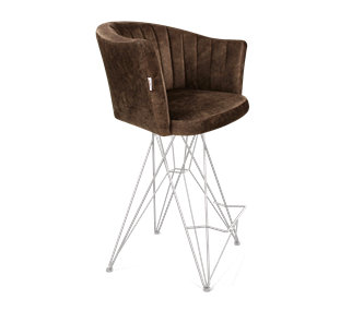 Полубарный стул SHT-ST42-1 / SHT-S66-1 (кофейный трюфель/хром лак) в Твери
