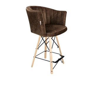 Полубарный стул SHT-ST42-1 / SHT-S80-1 (кофейный трюфель/прозрачный лак/черный) в Твери