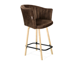 Полубарный стул SHT-ST42-1 / SHT-S94-1 (кофейный трюфель/прозрачный лак/черный муар) в Твери