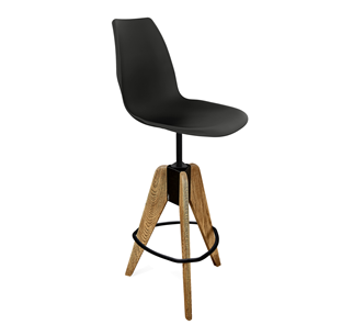 Барный стул SHT-ST29/S92 (черный/брашированный коричневый/черный муар) в Твери