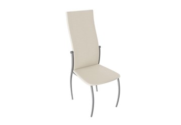Обеденный стул Комфорт-М, цвет Эмаль Бриллиант, Бежевый Аллигатор к/з 218 (белый перламутр) в Твери