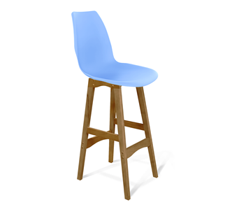 Барный стул SHT-ST29/S65 (голубой pan 278/светлый орех) в Твери