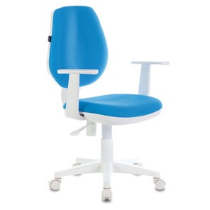 Кресло офисное Brabix Fancy MG-201W (с подлокотниками, пластик белый, голубое) 532411 в Твери