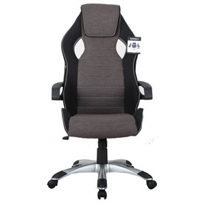 Компьютерное кресло Brabix Techno GM-002 (ткань, черное/серое, вставки белые) в Твери