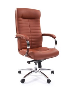 Компьютерное кресло CHAIRMAN 480 Экокожа Terra 111 (коричневая) в Твери