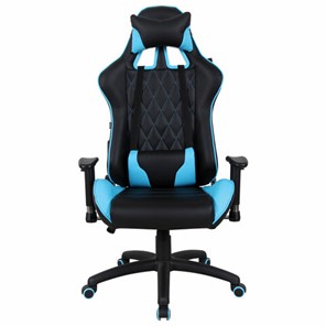 Офисное кресло Brabix GT Master GM-110 (две подушки, экокожа, черное/голубое) 531928 в Твери