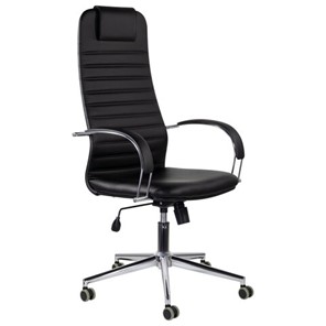 Кресло офисное Brabix Premium Pilot EX-610 CH (хром, кожзам, черное) 532418 в Твери