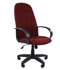 Кресло компьютерное CHAIRMAN 727 ткань ст., цвет бордо в Твери