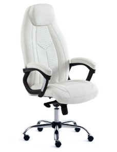 Кресло компьютерное BOSS Lux, кож/зам, белый, арт.15307 в Твери