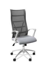 Офисное кресло Топ X белый каркас, сетка/ткань TW / серая/ серая в Твери
