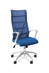 Офисное кресло Топ X белый каркас, сетка/ткань TW / синяя/голубая в Твери