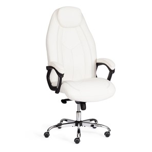 Кресло компьютерное BOSS Lux, кож/зам, белый, арт.21152 в Твери