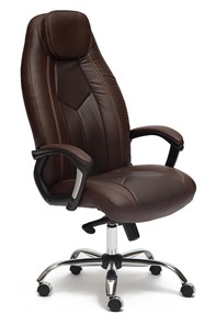 Кресло BOSS Lux, кож/зам, коричневый/коричневый перфорированный, арт.9816 в Твери