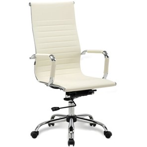 Офисное кресло BRABIX "Energy EX-509", экокожа, хром, бежевое, 531166 в Твери