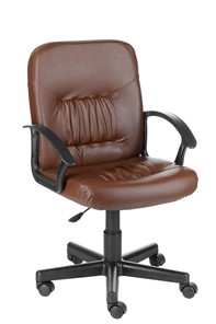 Кресло офисное Чат кожзам коричневый в Твери