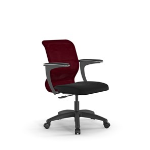 Офисное кресло SU-M-4/подл.160/осн.005 бордовый/черный в Твери