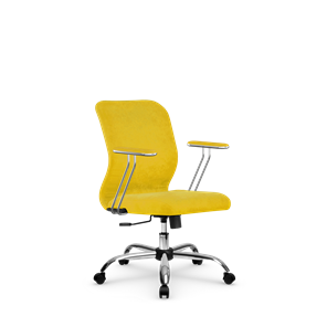 Кресло компьютерное SU-Mr-4/подл.078/осн.003 желтый в Твери