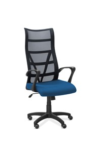 Офисное кресло Топ, сетка/ткань TW / черная/синяя в Твери