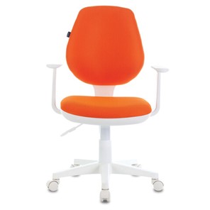 Кресло Brabix Fancy MG-201W (с подлокотниками, пластик белый, оранжевое) 532410 в Твери