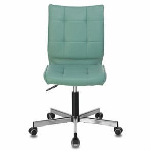 Кресло офисное Brabix Stream MG-314 (без подлокотников, пятилучие серебристое, экокожа, серо-голубое) 532079 в Твери