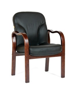 Кресло офисное CHAIRMAN 658 Натуральная кожа черный в Твери