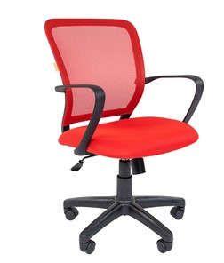Офисное кресло CHAIRMAN 698 black TW-69, ткань, цвет красный в Твери