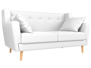 Прямой диван Брайтон 2, Белый (экокожа) в Твери