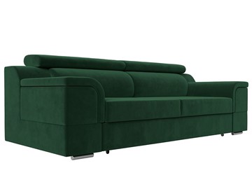Прямой диван Лига-003 НПБ, Зеленый (Велюр) в Твери