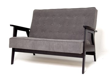 Прямой диван Ретро, двухместный (Темный тон / RS 15 - темно-серый) в Твери