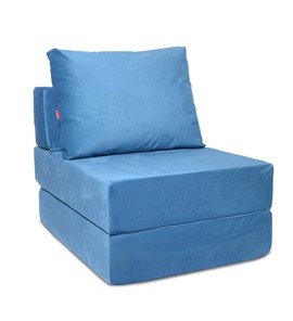 Бескаркасное кресло Окта, велюр синий в Твери