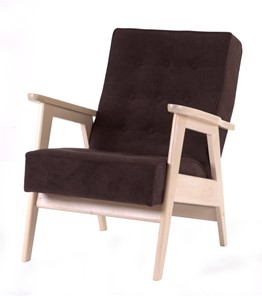 Кресло Ретро (беленый дуб / RS 32 - коричневый) в Твери