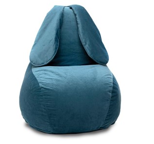 Кресло-игрушка Зайка (длинные уши), синий в Твери