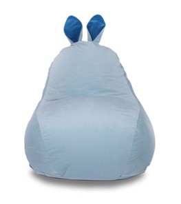 Кресло-мешок Зайка (короткие уши), голубой в Твери