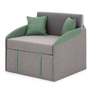 Кресло-кровать Polto серо-коричневый/шалфей (рогожка) в Твери