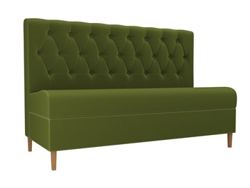 Кухонный прямой диван Бремен, Зеленый (микровельвет) в Твери