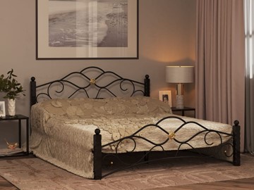 Кровать 2-спальная Гарда 3, 160х200, черная в Твери