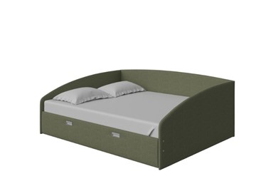Кровать 2-спальная Bono 160х200, Искусственная шерсть (Лама Авокадо) в Твери