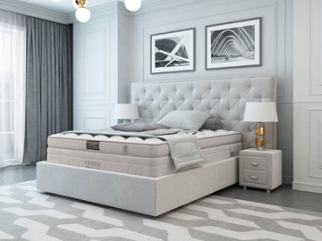 Спальная кровать Classic/Island M 160х200, Флок (Велсофт Дымчатый) в Твери