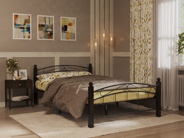 Спальная кровать Гарда 15, 140х200, черная в Твери