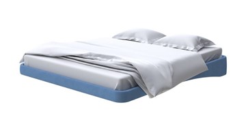 Парящая кровать 160х200, Рогожка (Тетра Голубой) в Твери