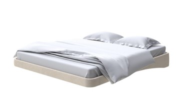 Парящая кровать 2-спальная 160х200, Велюр (Ultra Песочный) в Твери