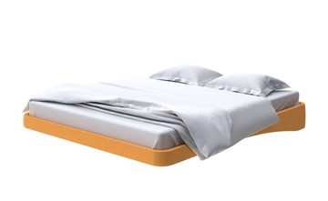 Кровать двуспальная парящая 180х200, Велюр (Scandi Cotton 18 Шафран) в Твери