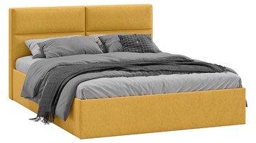 Кровать с мягкой спинкой Глосс Тип 1 (Микровелюр Wellmart Yellow) в Твери
