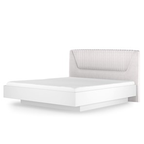 Кровать с подъемным механизмом Кураж Марсель-11 (Белый, ткань Catania white) 1400 в Твери