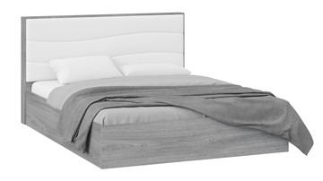 Двуспальная кровать с механизмом ТриЯ Миранда тип 1 (Дуб Гамильтон/Белый глянец) в Твери