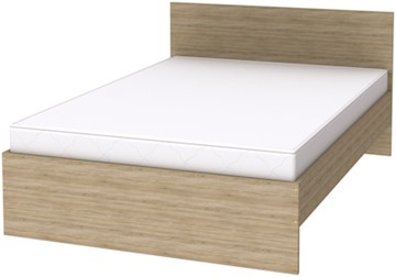 Кровать полутороспальная K14 с основанием, цвет Дуб Сонома в Твери