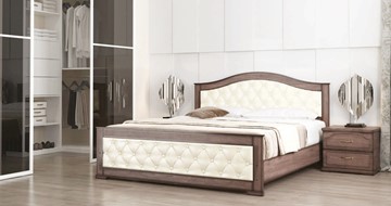 Двуспальная кровать СВ-Стиль Стиль 3, 160х190, кожзам, с основанием в Твери