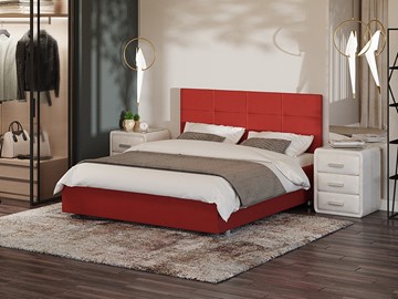 Кровать спальная Proson Neo 160х200, Велюр (Forest 13 Красный) в Твери